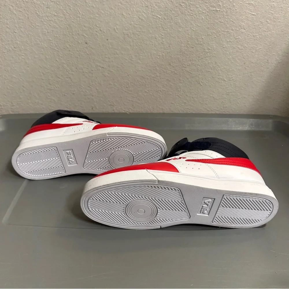 Fila Red and Blue High-Top Sneakers